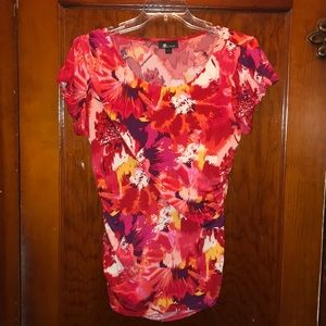 Never Worn!! Pink and Red floral blouse